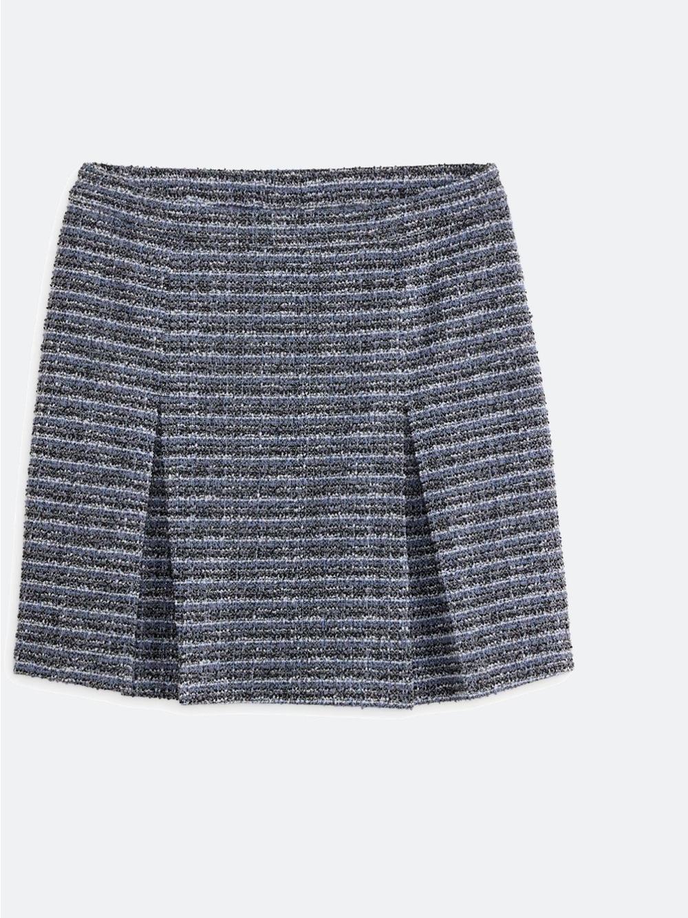 41 Hawthorn Blue-Gray Striped Knit Mini Skirt A-line Size 1x Stitch Fix NWOT